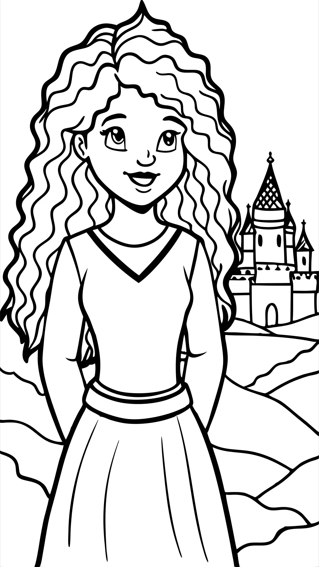 merida coloring pages